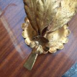 Pair of gold leaf sconces