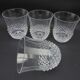 Series of 4 crystal whiskey glasses