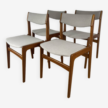 Lot de 4 chaises scandinave Erik Buch