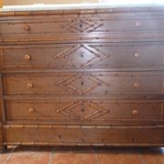 19th century faux bamboo dresser of Maison L Simon rue de Rivoli Paris