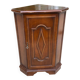 Colonial-style wooden corner entryway chest