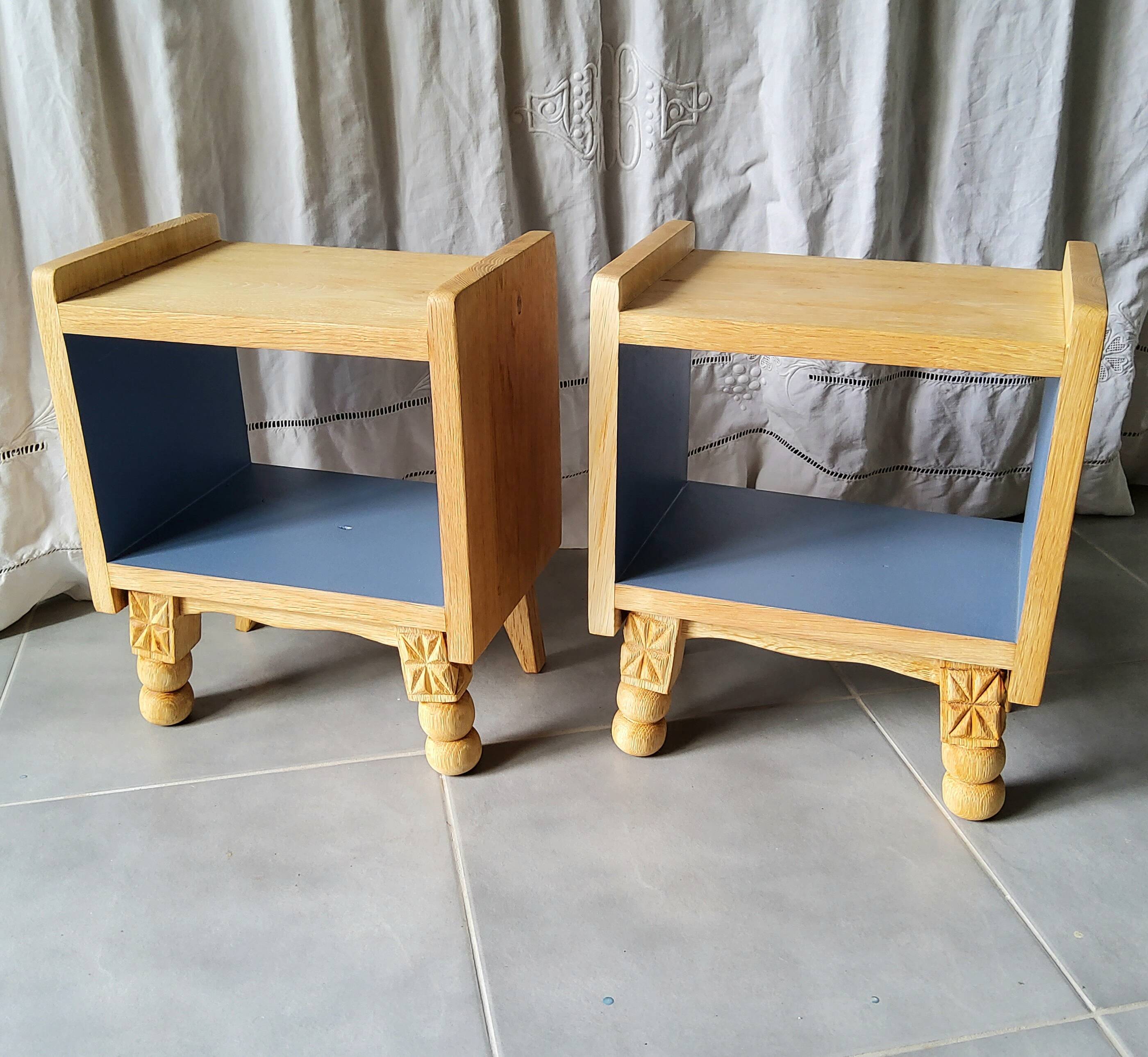 Renovated pair of bedside tables