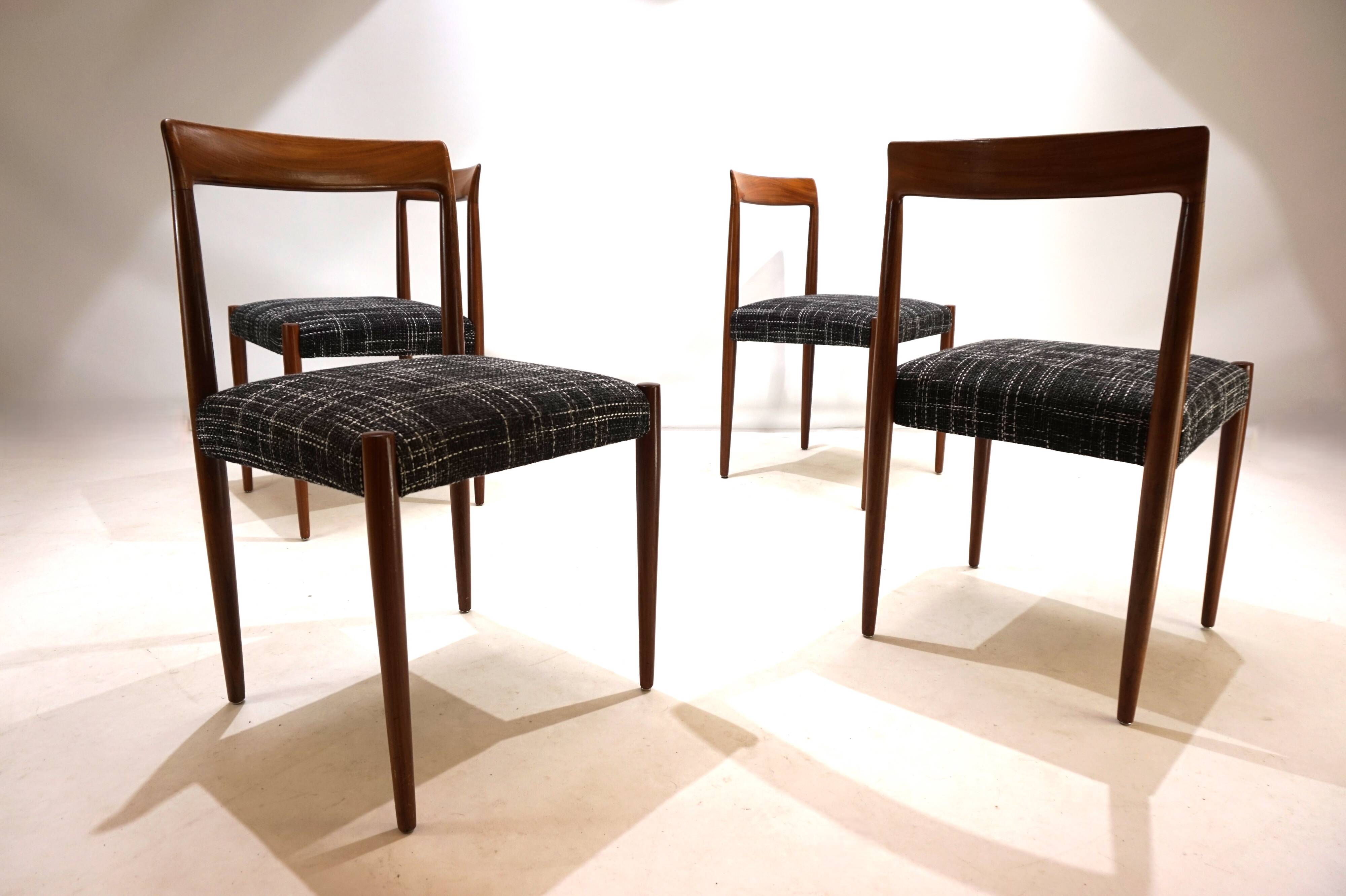 Lübke Teak Dining Chairs Set of 4, 1960