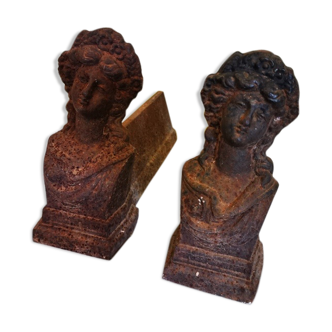 Cast iron chenets