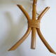 Pair of vintage rattan wall lamps with lampshade