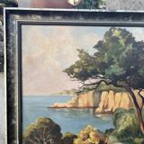Mediterranean Landscape Painting – Signed G. Paillard 1936