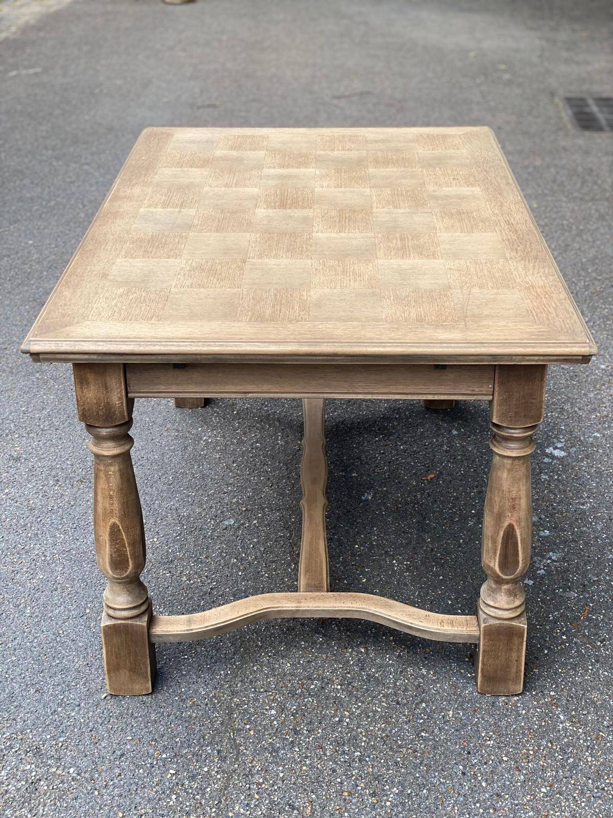 Table à manger de ferme extensible rénovée en bois 260cm du 19ème