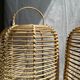 Large lantern-shaped rattan pendant lamp H50 D24