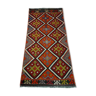 Vintage turkish kilim rug , 95 x 45 cm