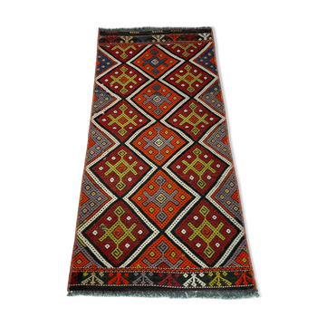 Tapis kilim turc vintage , 95 x 45 cm