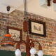 Danish pendant light Domus with counterweight in teak from the 1960s.