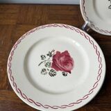 Lot de 6 assiettes à dessert demi-porcelaine fabriquées en France