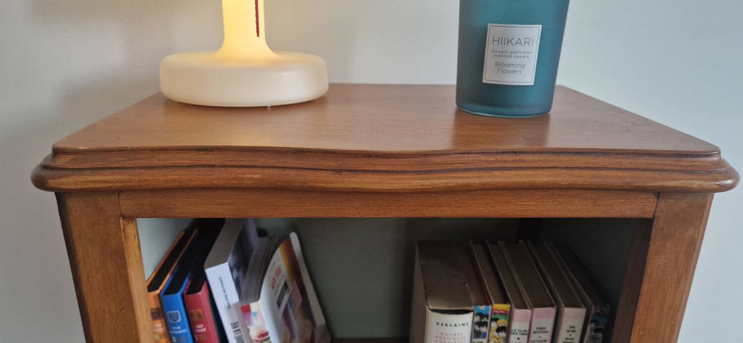 Vintage wooden bedside table