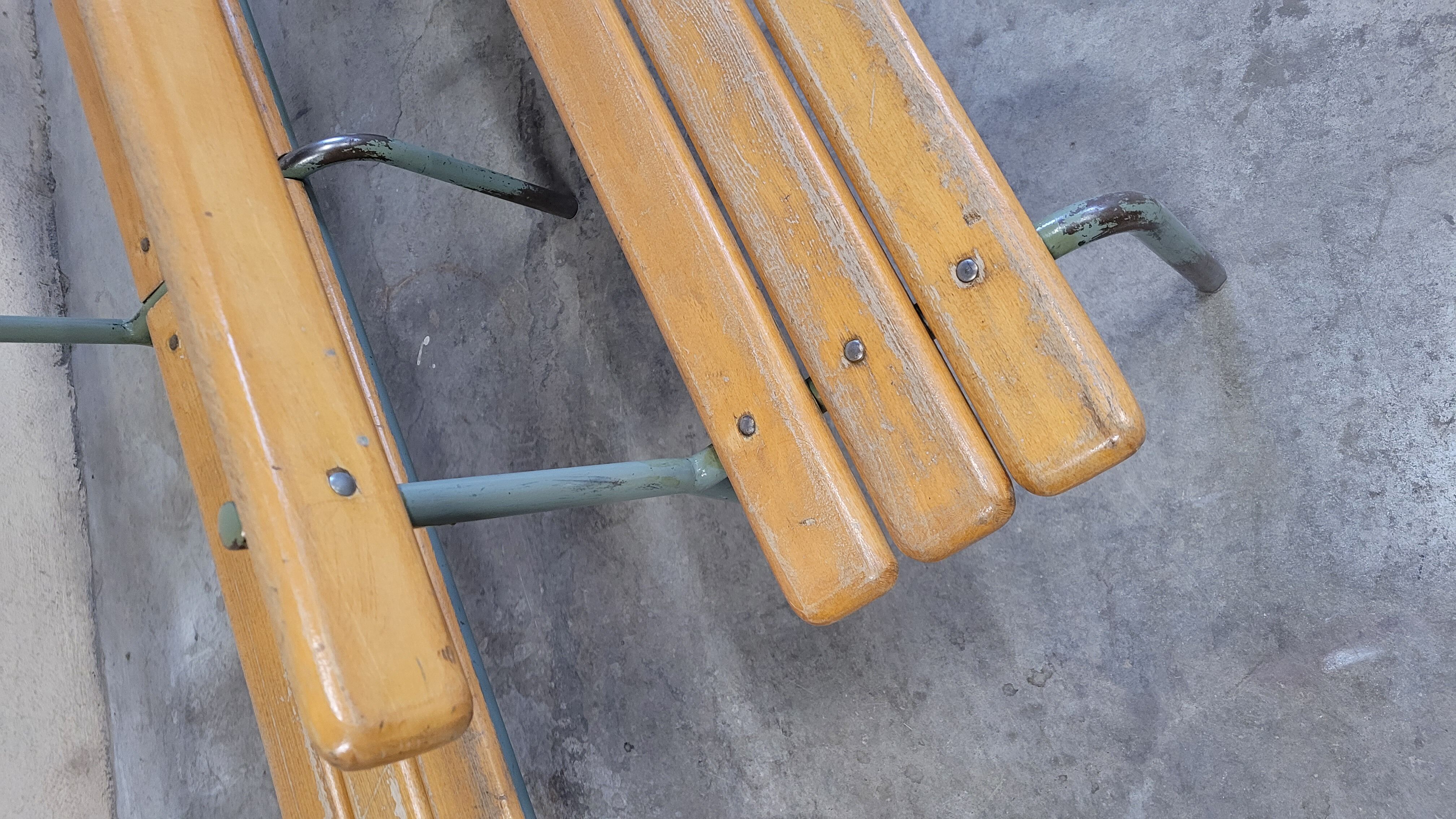 Pair of kindergarten benches for children made in 1950