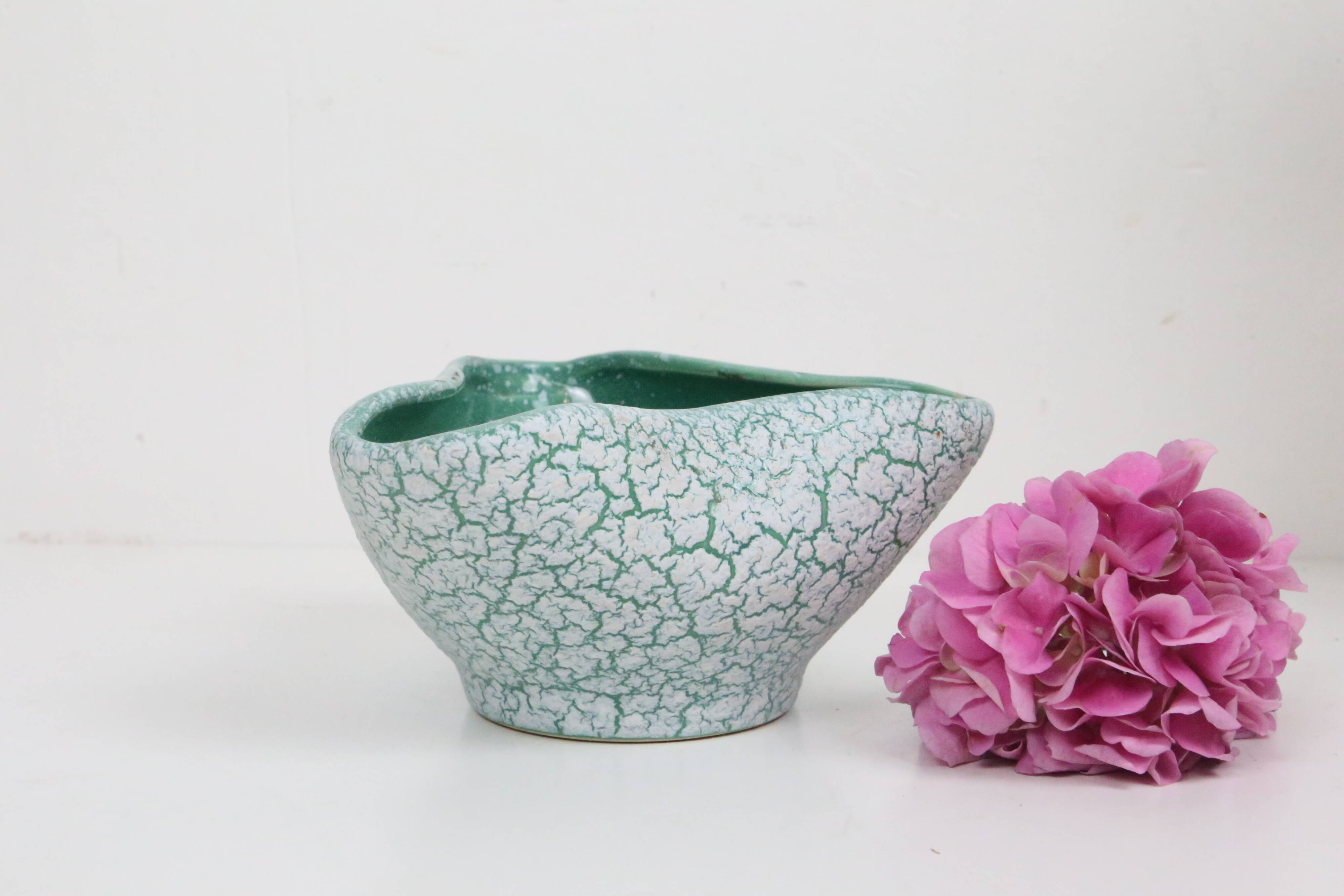 Old ceramic pot cover, attributed to De Bruyn, vintage