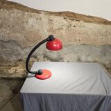 Red designer desk lamp for Hustadt, by Klaus Hempel. 1970s
