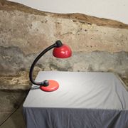 Red designer desk lamp for Hustadt, by Klaus Hempel. 1970s