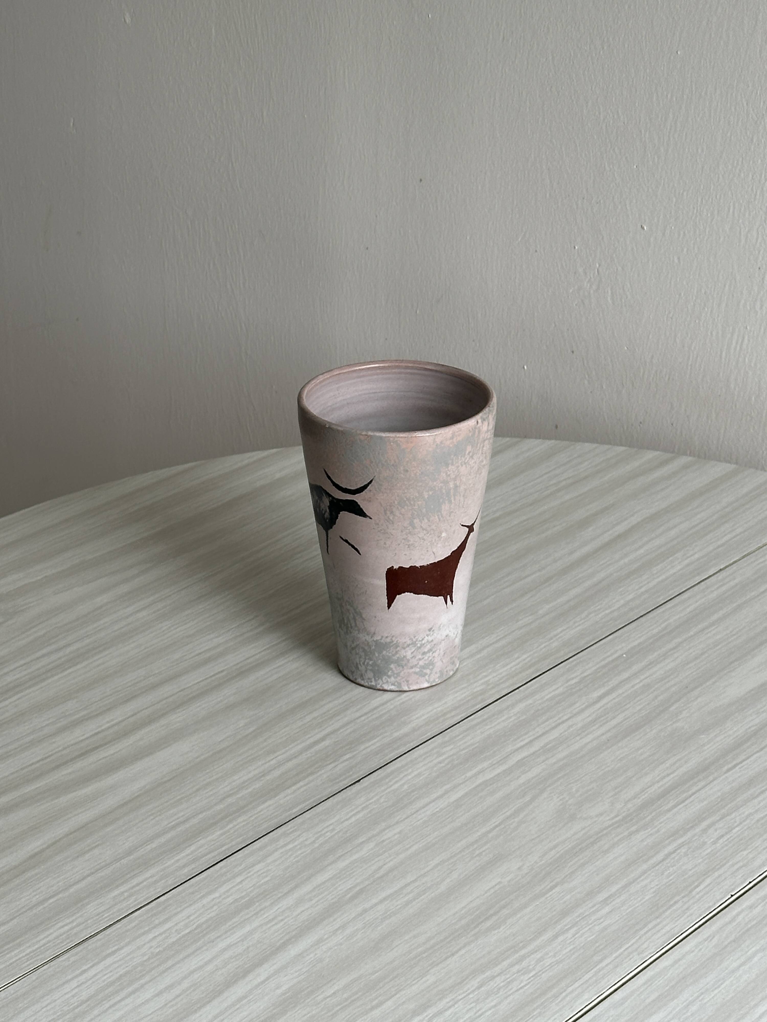 Hand-painted ceramic vase