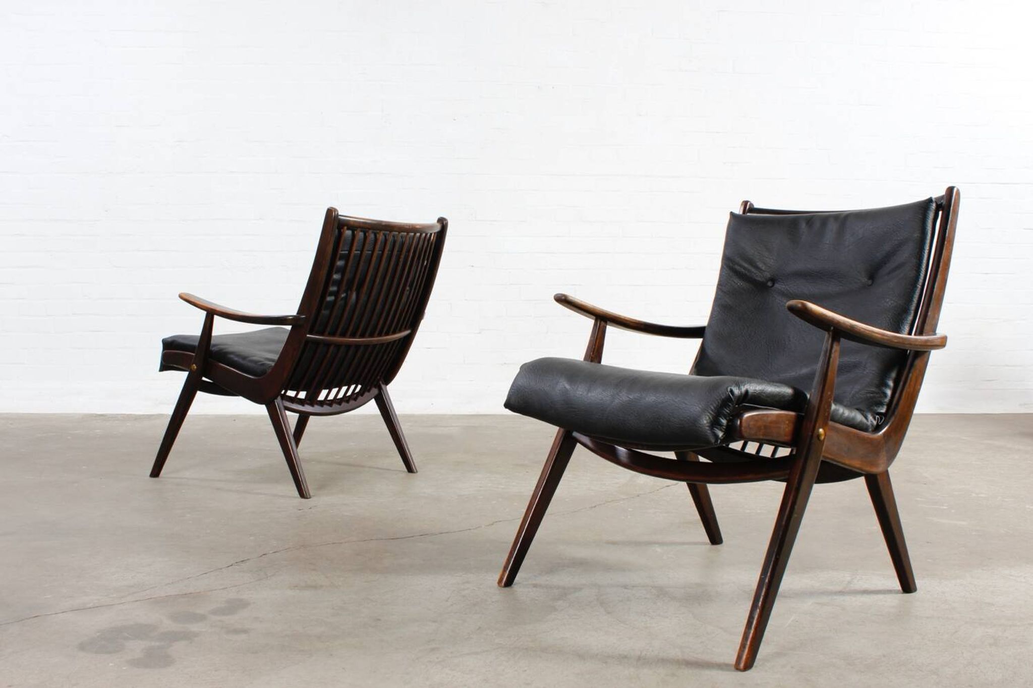 Lot de 2 fauteuils vintage, design milieu du siècle, années 50, 60 et 70