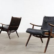 Lot de 2 fauteuils vintage, design milieu du siècle, années 50, 60 et 70