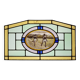 Art Deco Stained Glass Panel Depicting Runners in Motion, Belgium ca. 1910