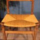 Chaise bois & paille 1960