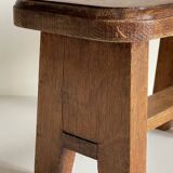 Vintage solid oak stool