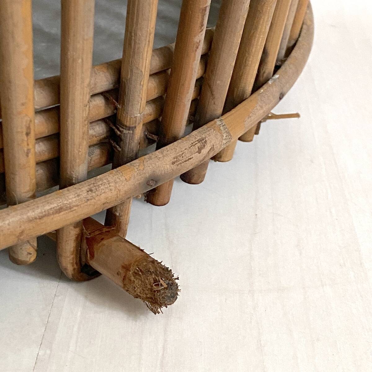 Vintage 60s rattan birdcage