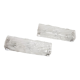 Pair of wall lights in opaque corrugated bubble glass 1970