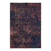Hand-knotted persian vintage 1970s 190 cm x 275 cm blue wool carpet