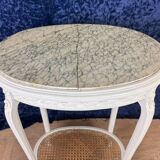 Louis XV Style Side Table or Pedestal Table in Lacquered Wood
