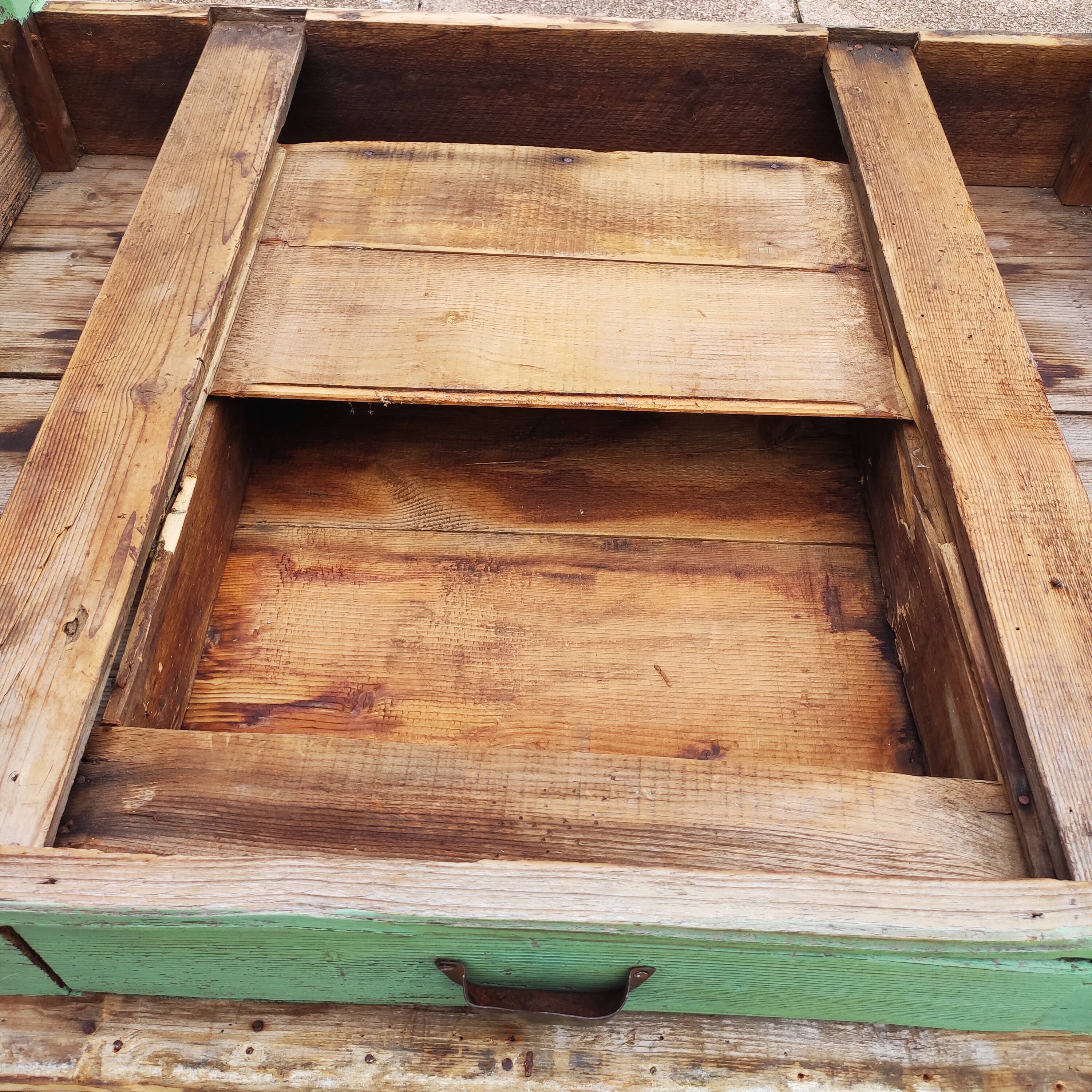 Weathered farmhouse coffee table