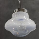 1960s Chrome Plated Chandelier with Murano Glass,  Italy