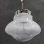 1960s Chrome Plated Chandelier with Murano Glass,  Italy