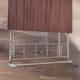 wooden and brass vinyl door trolley from the 1960s/1970s