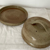 Cheese dome plate Stoneware