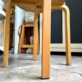 Light wood stool