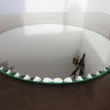 Mirror round bevelled art deco 4050s 30cm