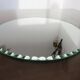 Mirror round bevelled art deco 4050s 30cm