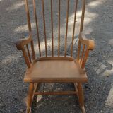 Rocking-chair classique en bois multipli  sixties seventies