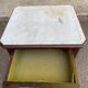 Vintage walnut and marble chest of drawers from 1920.
