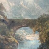 Large watercolor - Landscape dated 1887 by Edmund Phipps