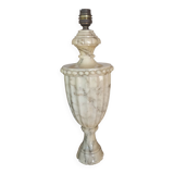 Alabaster baluster lamp foot