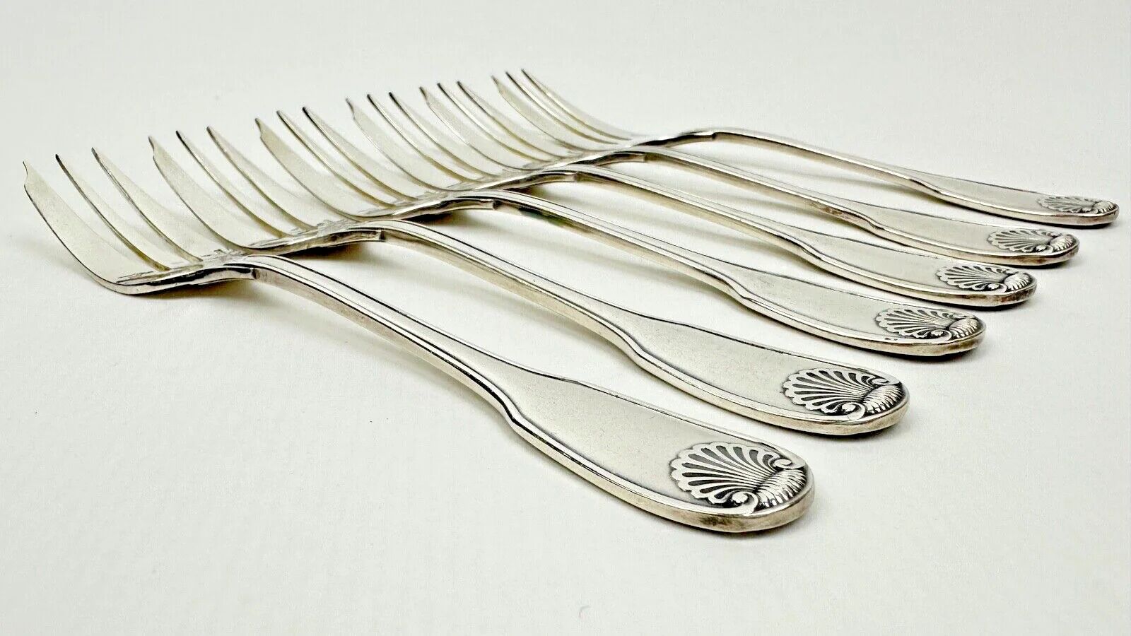 6 fourchettes à gâteau Christofle, ancien modèle Vendôme