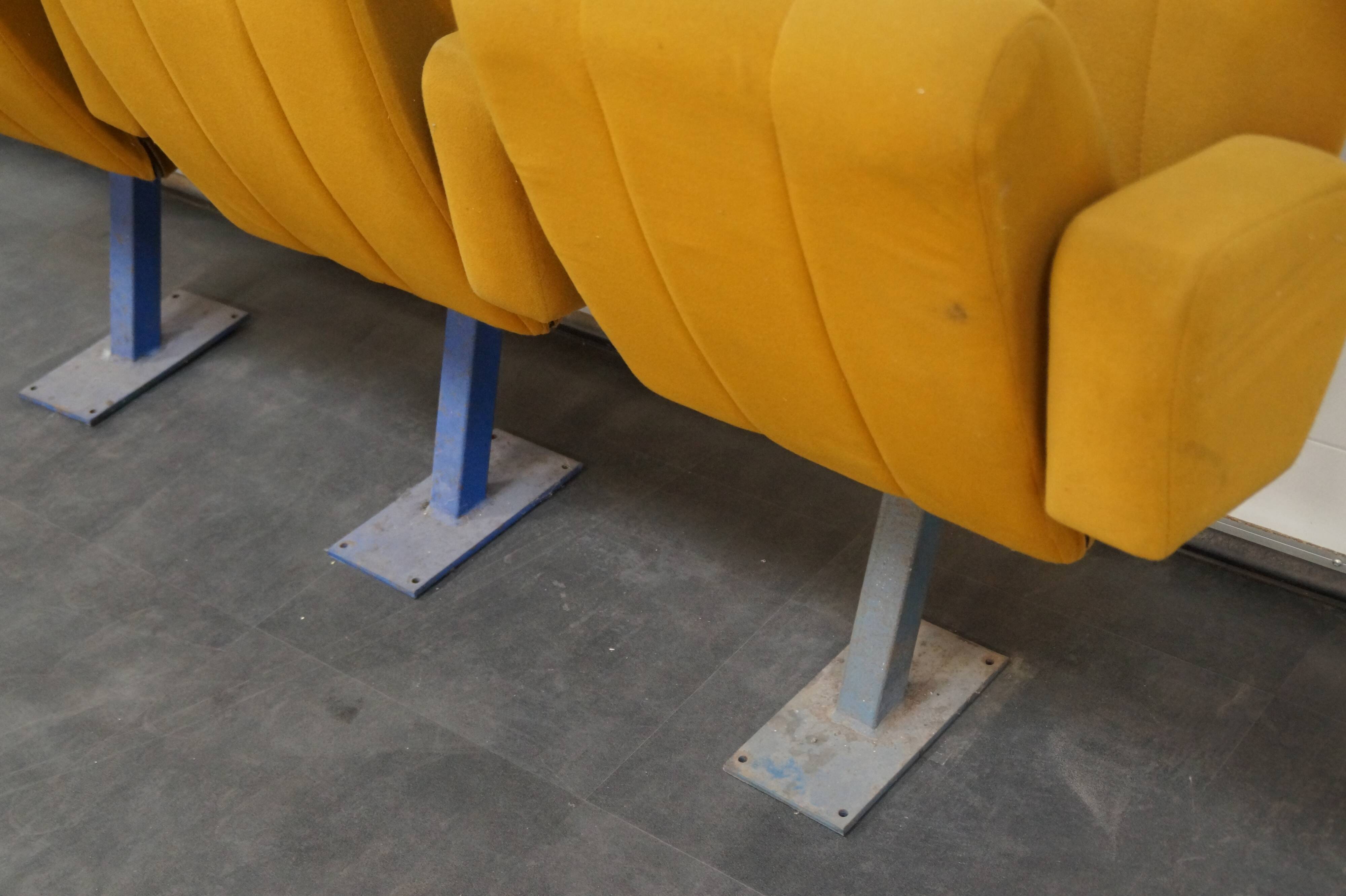 Set of 3 vintage cinema chairs