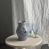 West Germany blue carafe H19.5