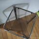 Vintage metal and glass console