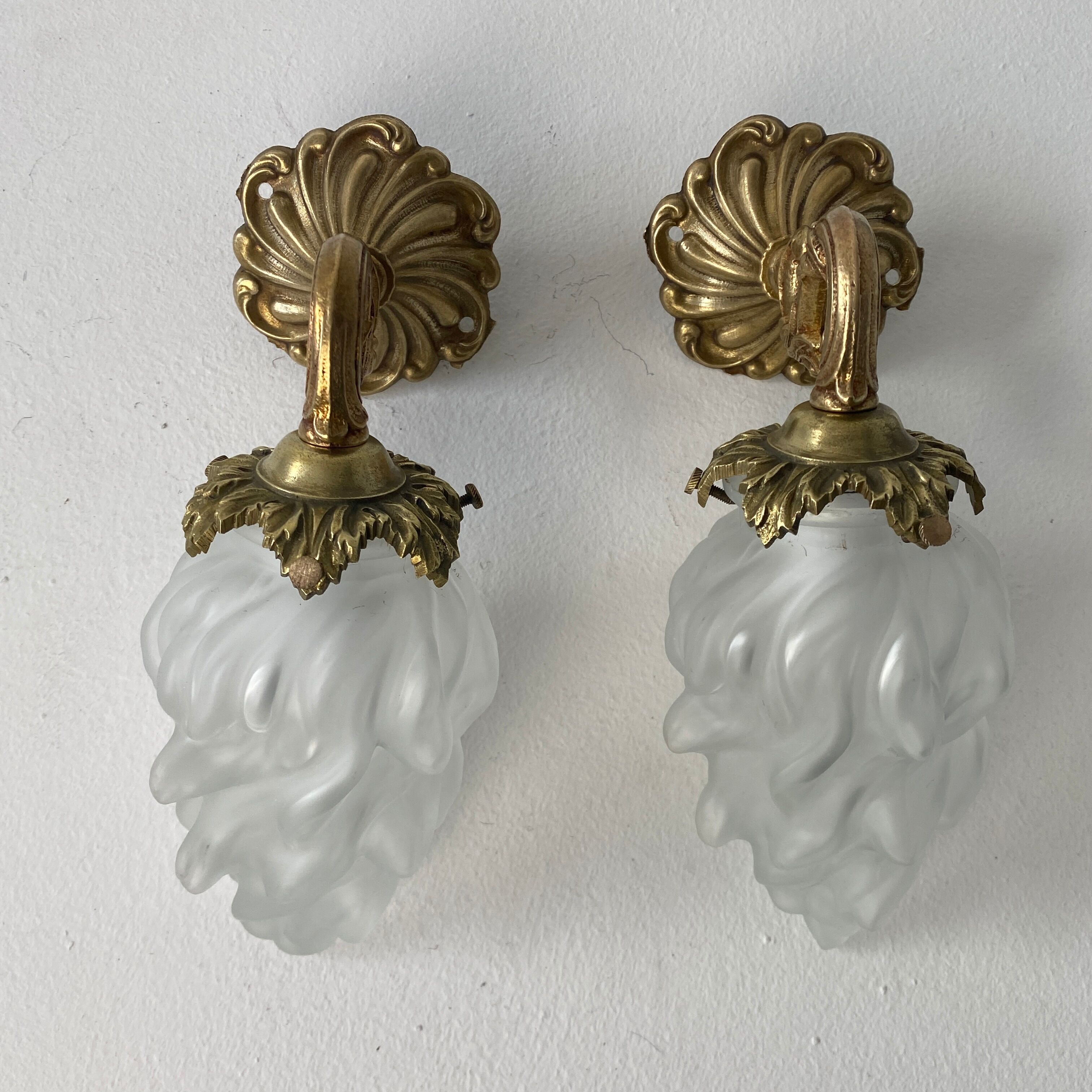 Pair of vintage art-deco sconces