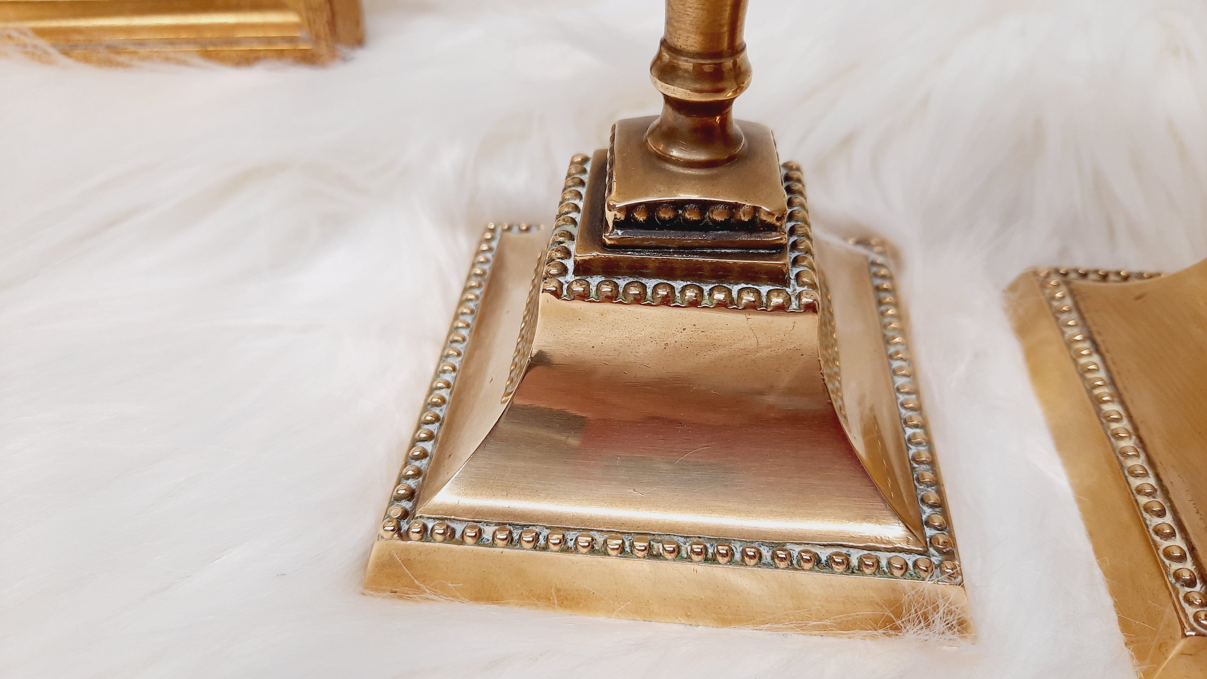 Pair brass candlesticks