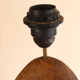 Carved stone lamp base, circa 1970